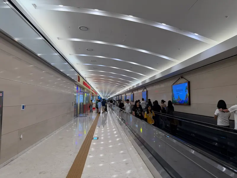 The covered IFC concourse the underground walkway runs straight through, from Yeouido Exit 3.