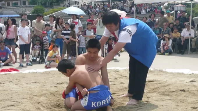 Traditional Korean Wrestling (Ssireum)
