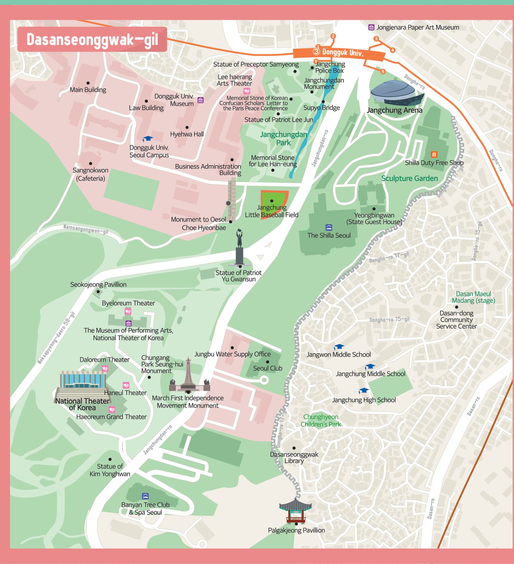 Dasanseonggwak-gil map, Dasanseonggwak-gil
