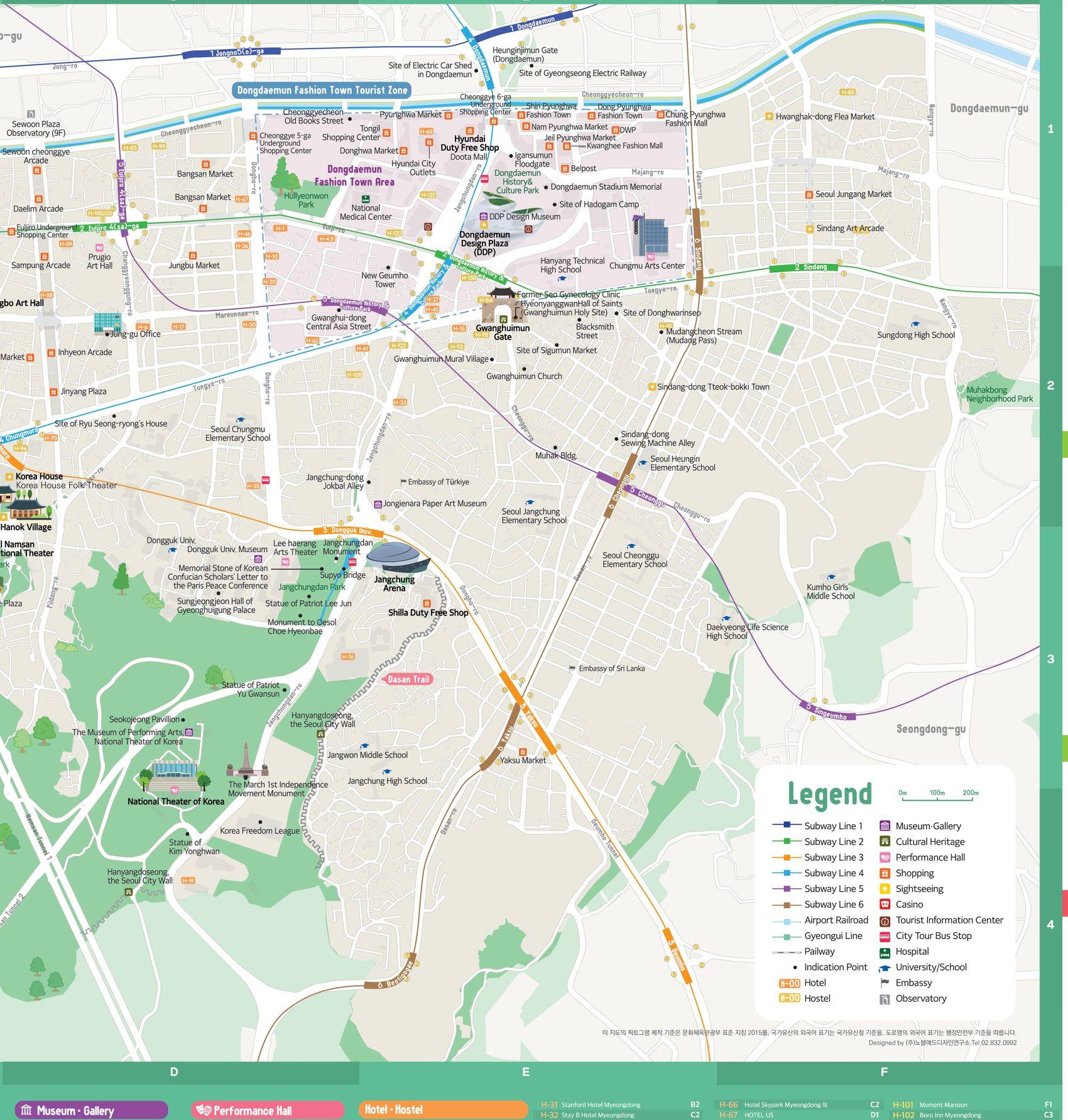 Jung-gu Tourist Map map, East
