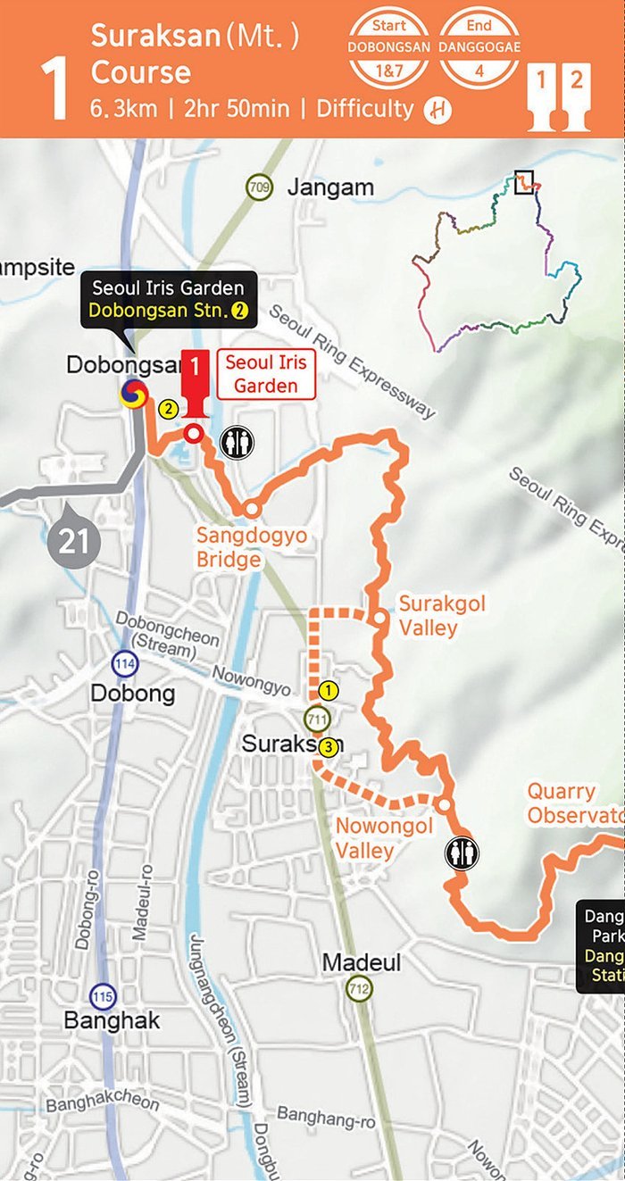 Suraksan Mt. Course, route map