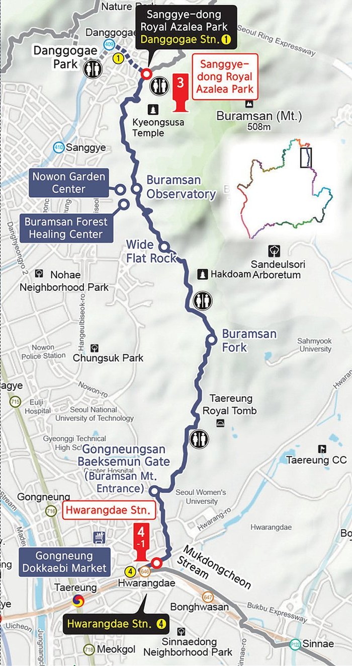 Buramsan Mt. Course, course intro and tour places