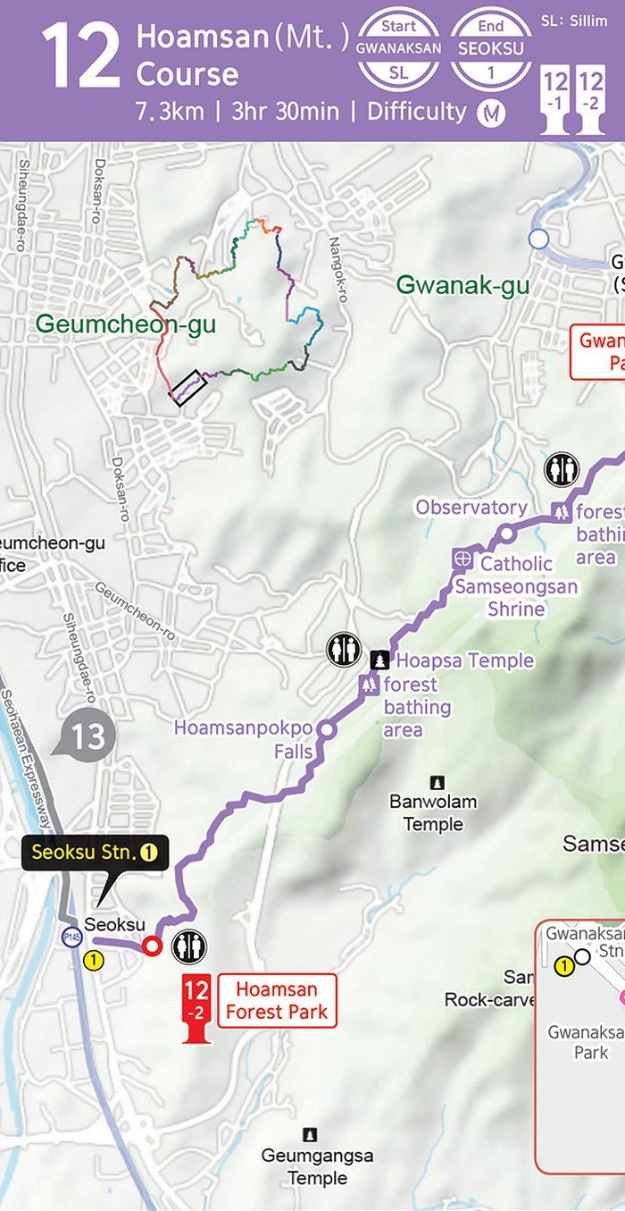 Hoamsan Mt. Course, route map