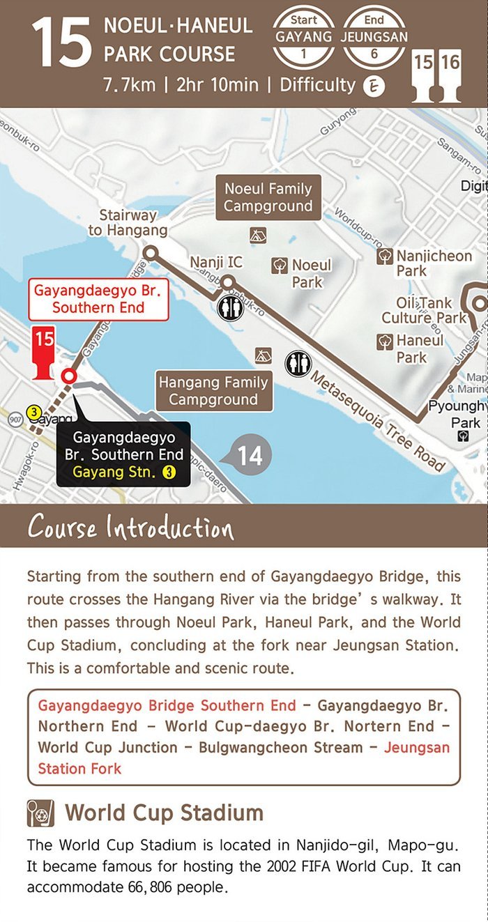 Noeul-Haneul Park Course, route map