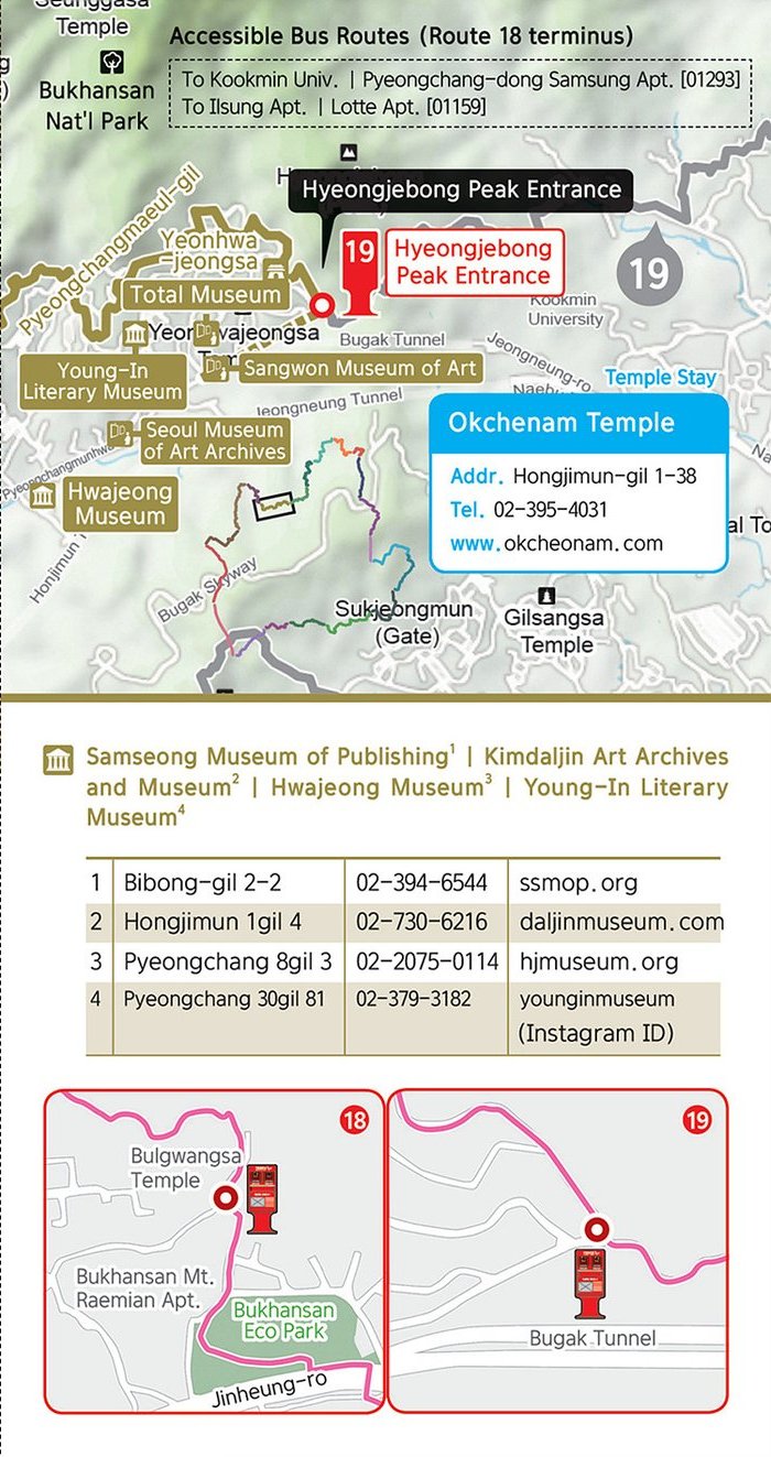 Bukhansan Mt. Jongno Course, course intro and tour places